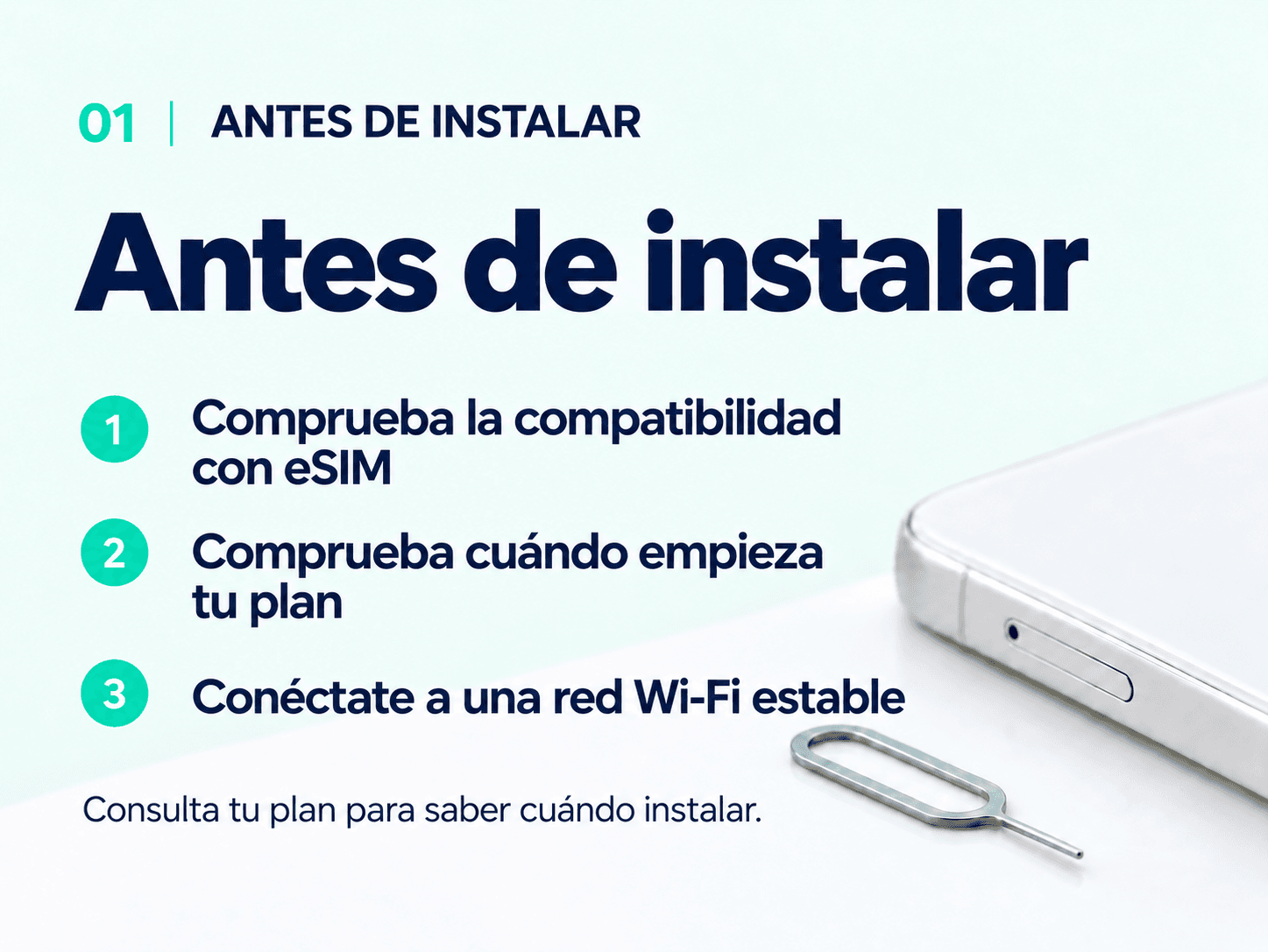 Before you install: check eSIM support, plan start conditions and Wi-Fi.