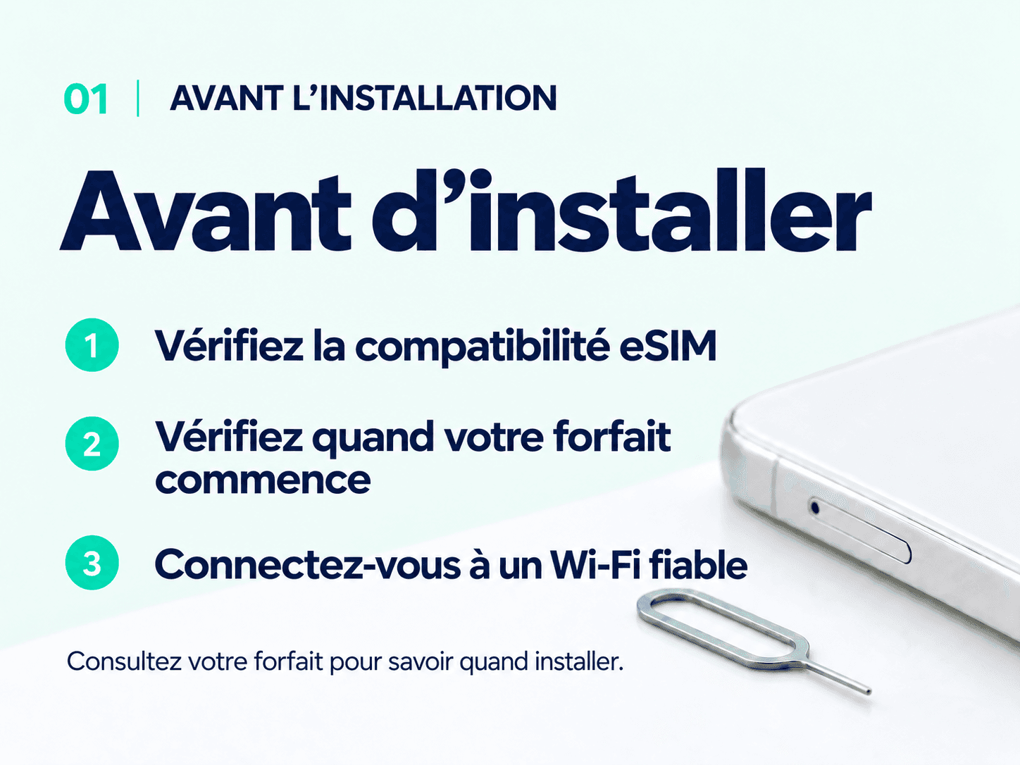 Before you install: check eSIM support, plan start conditions and Wi-Fi.
