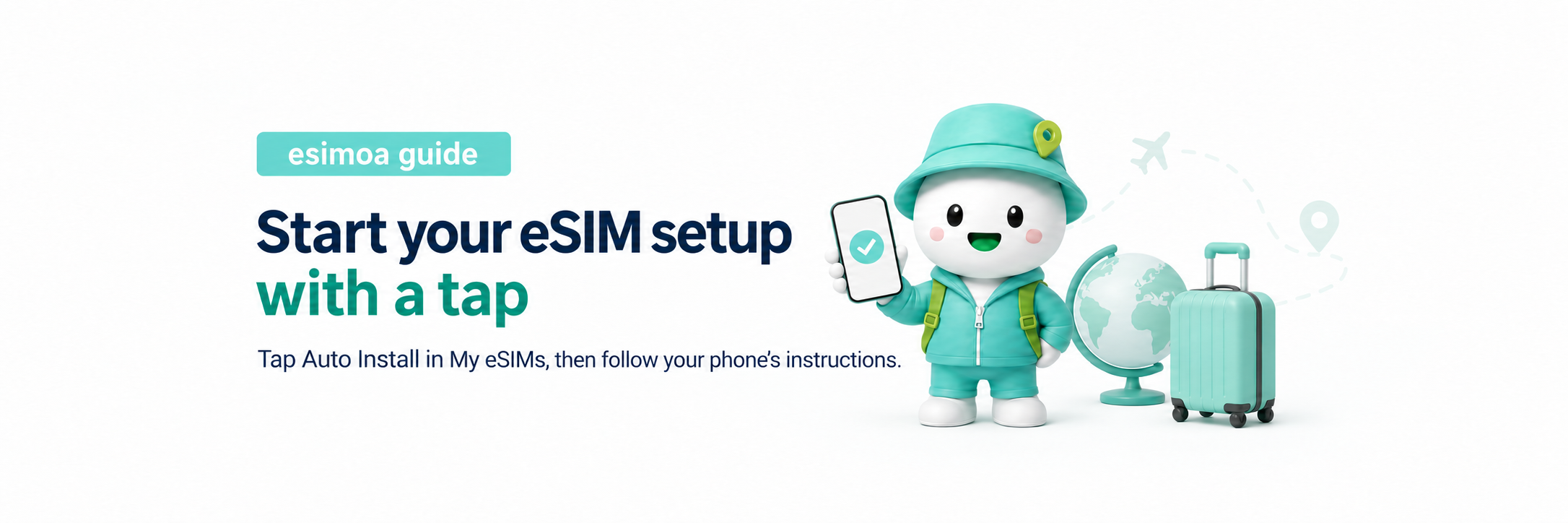 Start your eSIM setup with a tap. Tap Auto Install in My eSIMs, then follow your phone’s instructions.