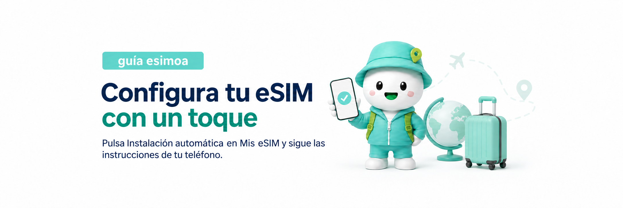 Empieza a configurar tu eSIM con un toque. Pulsa Instalación automática en Mis eSIM y sigue las instrucciones del teléfono.