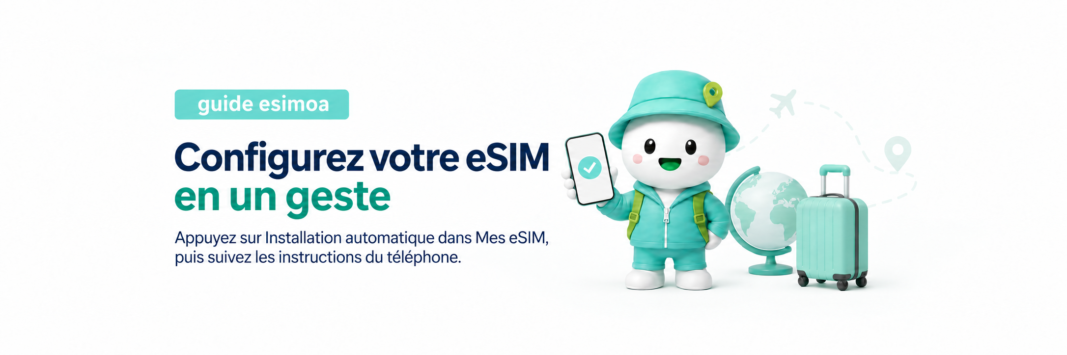 Lancez l’installation de votre eSIM d’un simple toucher. Appuyez sur Installation automatique dans Mes eSIM, puis suivez les instructions de votre téléphone.