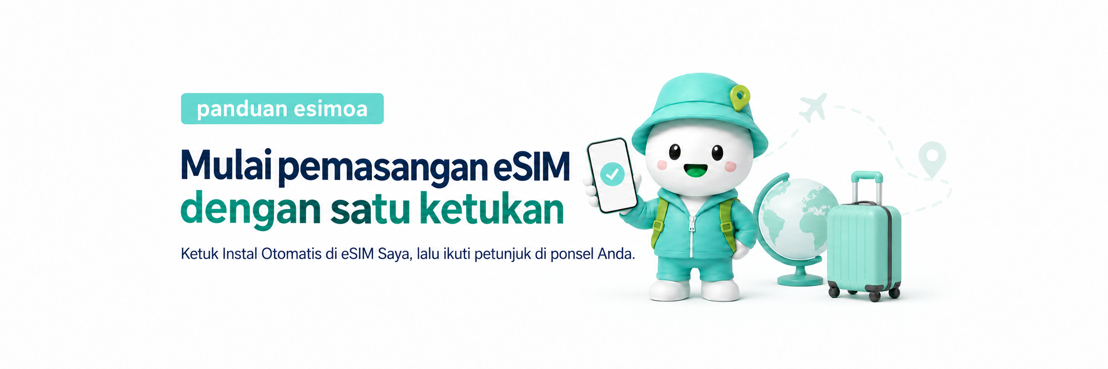 Mulai penyiapan eSIM dengan sekali ketuk. Ketuk Instal otomatis di eSIM Saya, lalu ikuti petunjuk di ponsel Anda.