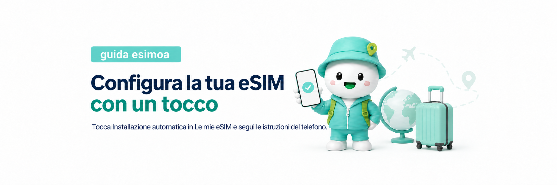 Avvia la configurazione dell’eSIM con un tocco. Tocca Installazione automatica in Le mie eSIM e segui le istruzioni del telefono.