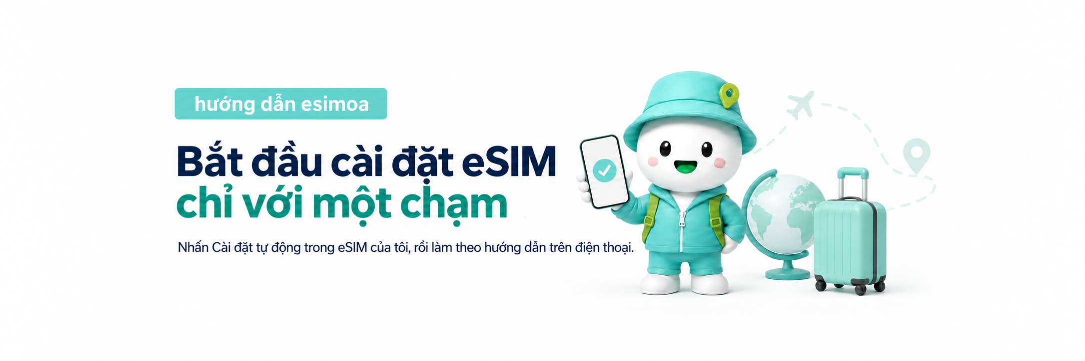 Bắt đầu cài eSIM chỉ với một lần chạm. Nhấn Cài đặt tự động trong eSIM của tôi, rồi làm theo hướng dẫn trên điện thoại.