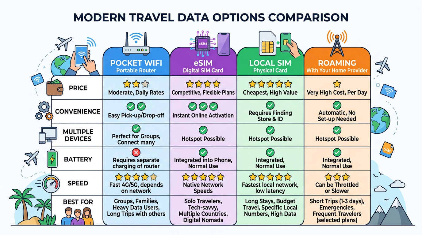 Travel Data Options Comparison