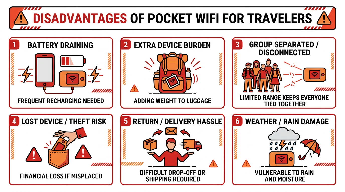 Pocket WiFi Disadvantages Infographic