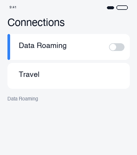 Roaming off