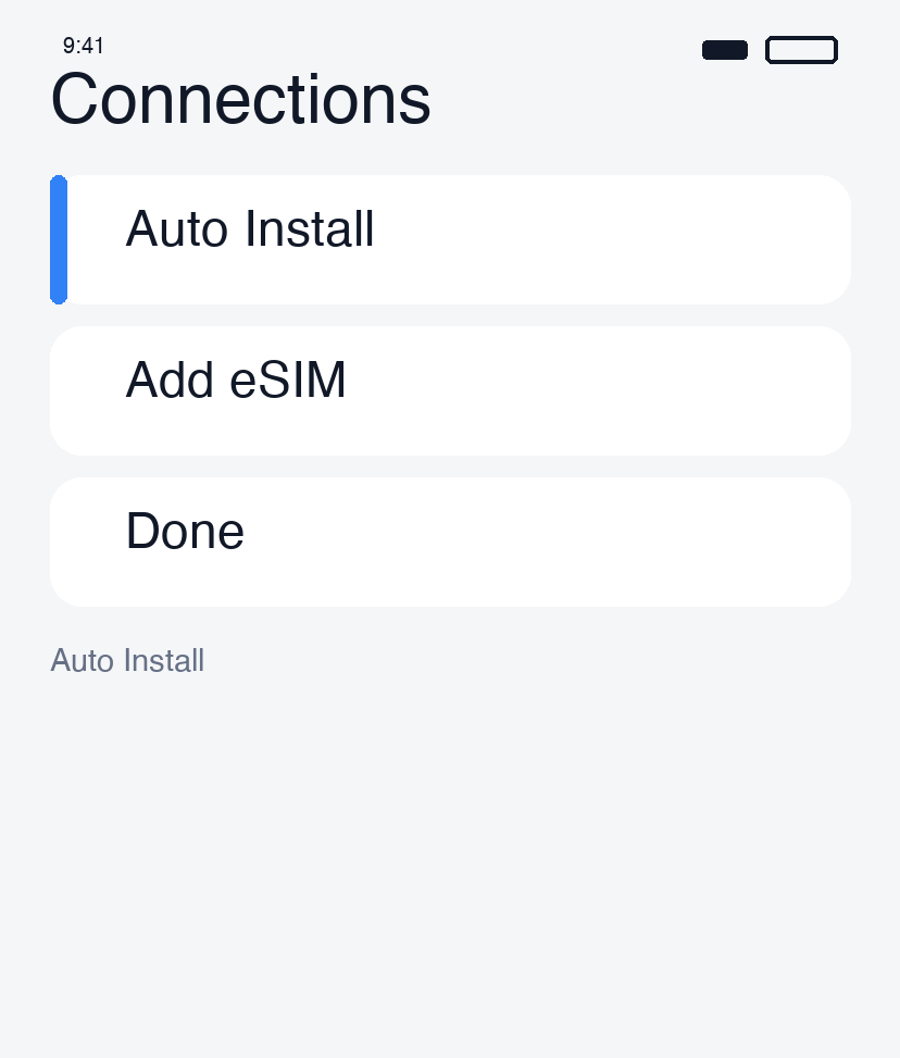 Auto-install tab
