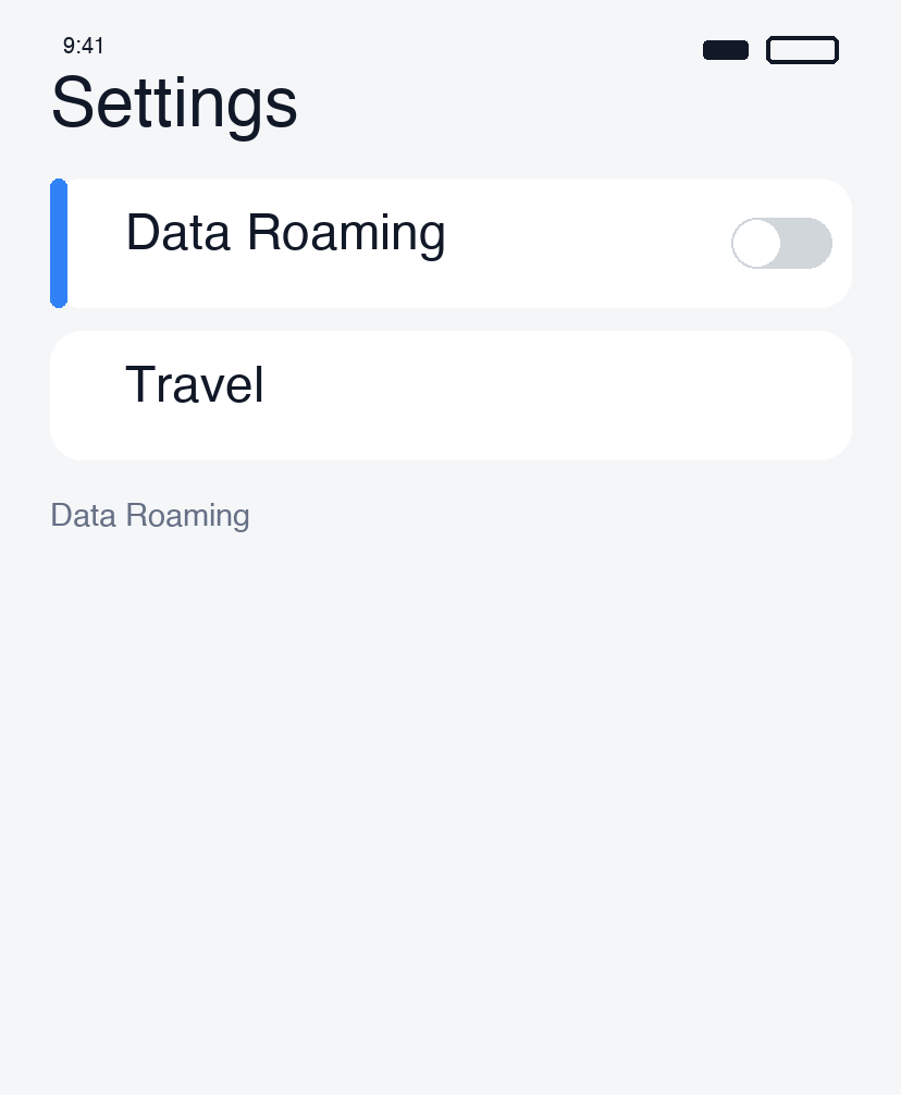 Main roaming off