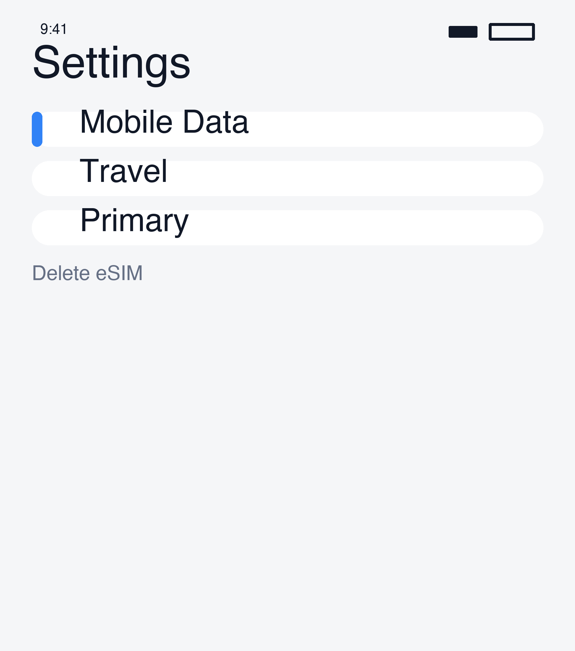 Delete eSIM