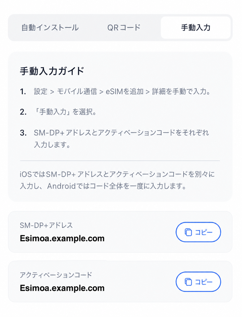 手動情報