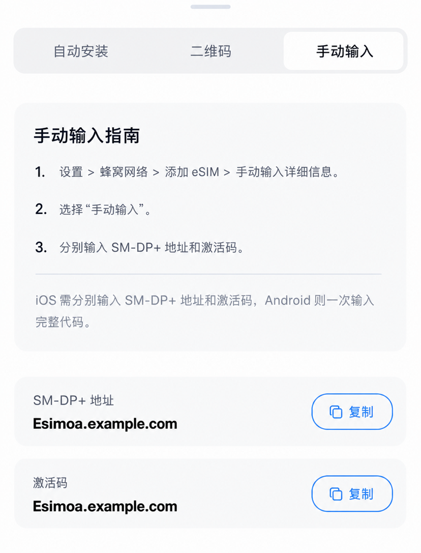 手动信息