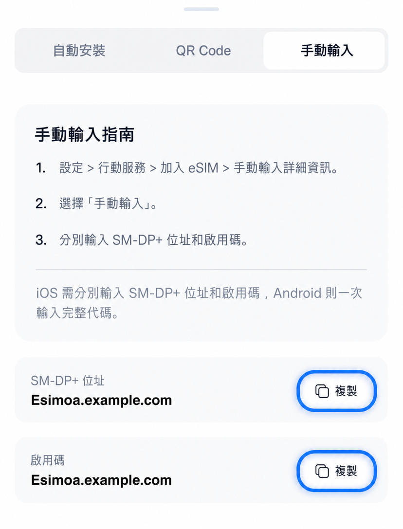 手動資訊
