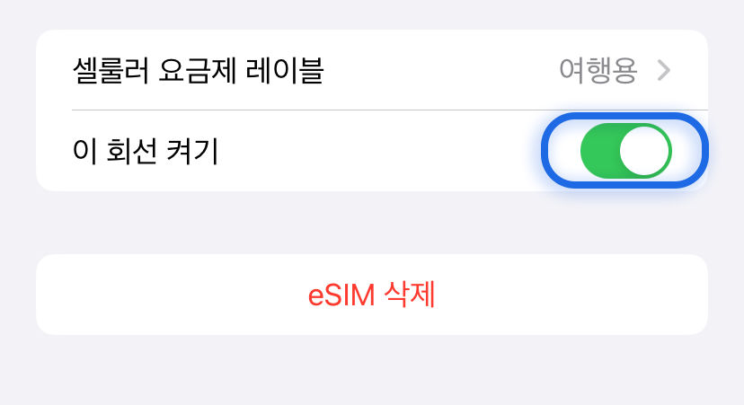 Turn on eSIM